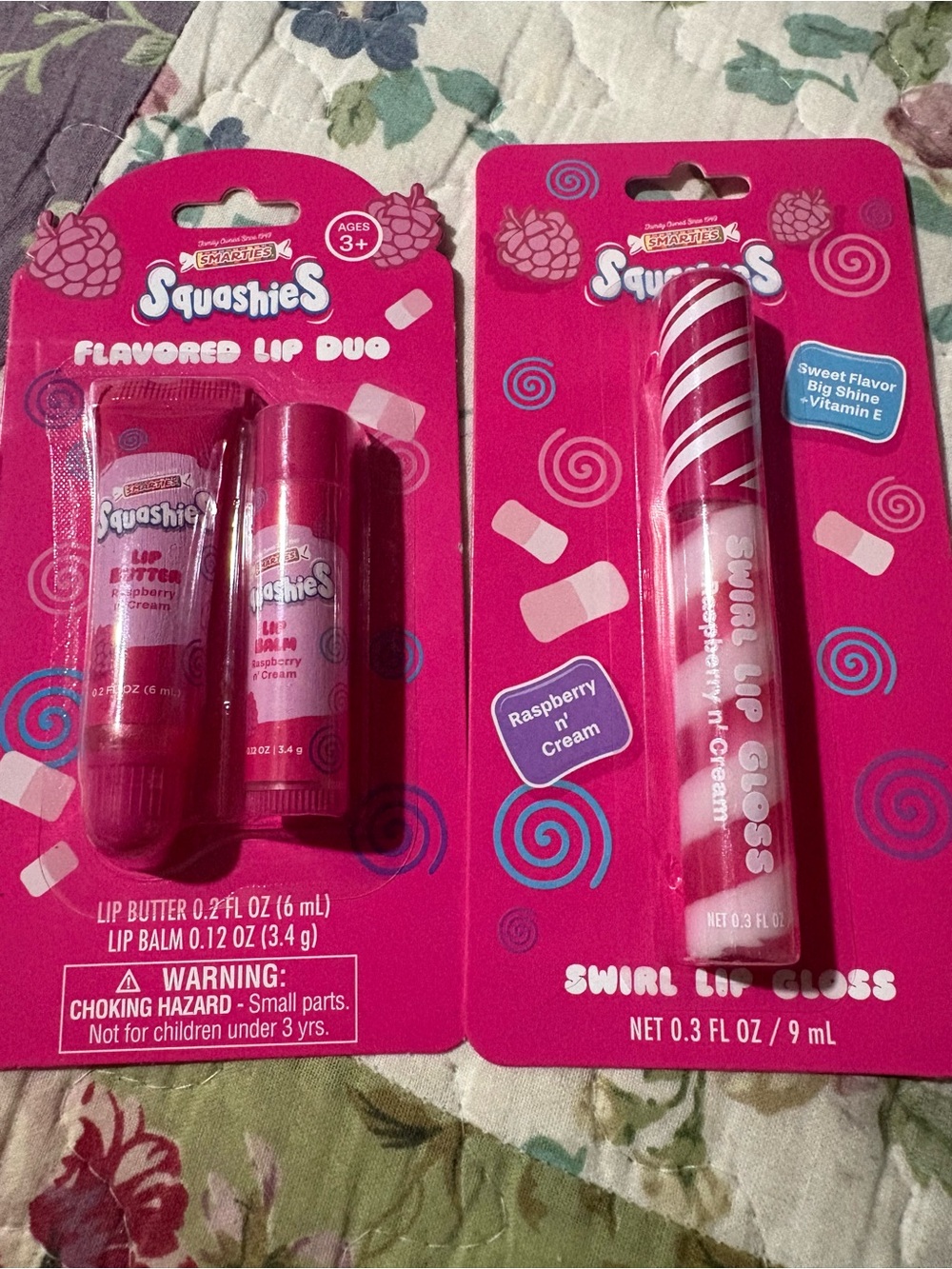 Raspberry n' Cream Pink Lip Balm & Swirl Lip Gloss Duo